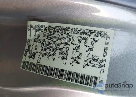 2004 Nissan Frontier Xe из США, поврежденный, VIN 1N6DD26T54C450795